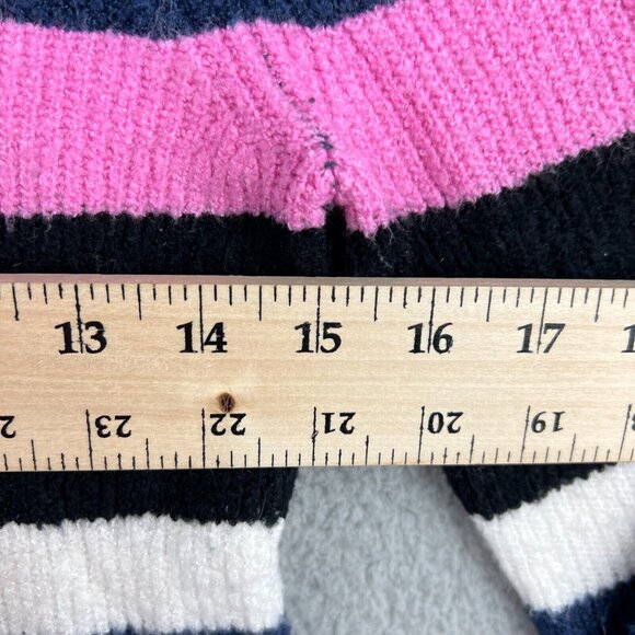 Halogen Multicolor Knit Crewneck Sweater Multi Stripe Womens Size XS Navy Blue - Picture 4 of 6